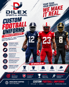 Custom Football Uniforms Manufacturer & Exporter | Dilex Sports & Apparel